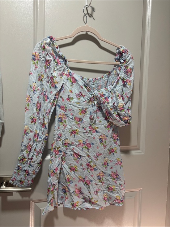 Faithfull the Brand Dresses & Skirts - Faithfull the Brand Light Blue Floral Tie-Front Dress